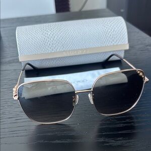 Jimmy Choo Black and Gold Sunglasses